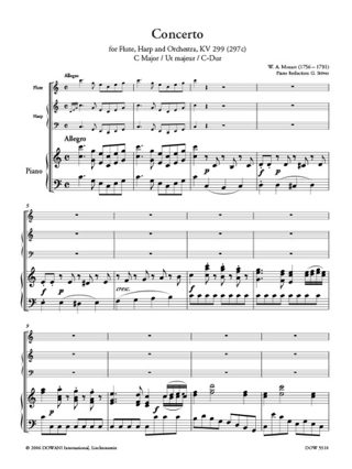 Concerto en ut majeur KV 299 297c - MOZART - Partition - Trios